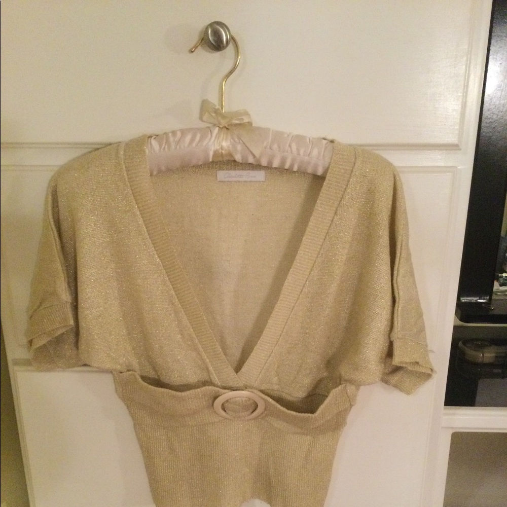Gold sparkle crop top